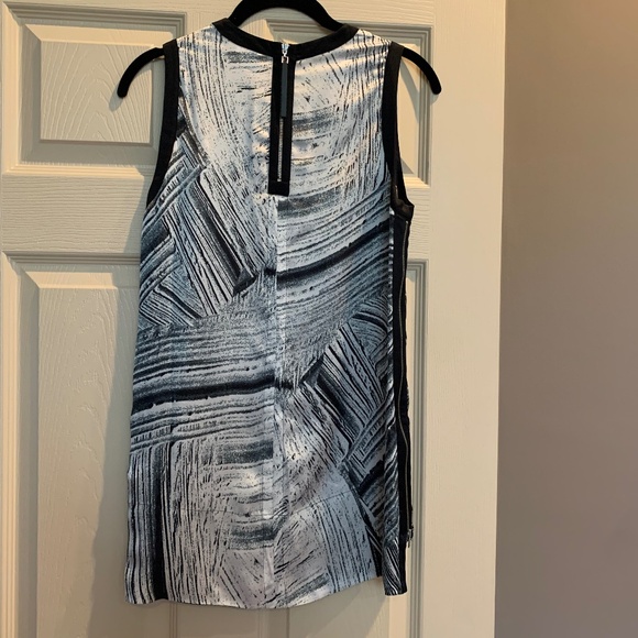 Helmut Lang Black/Ivory Print Sleeveless Top sz S/P - Picture 5 of 7